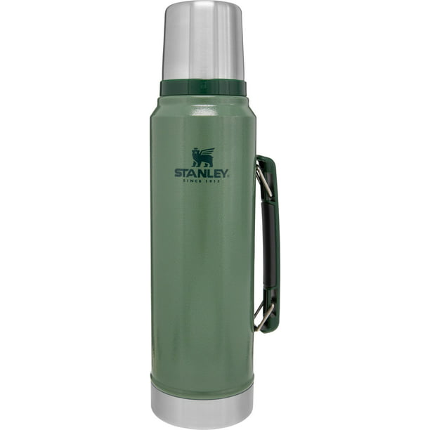 Classic Vacuum Thermos Bottle Coffee Stanley Green  Hammertone 1.1 Qt Stainless